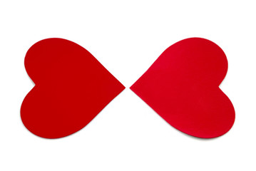Two Valentine hearts.