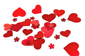 A group of red hearts.