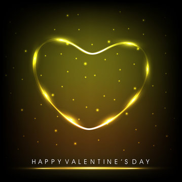 Happy Valentines Day greeting card, gift card or love card on sp