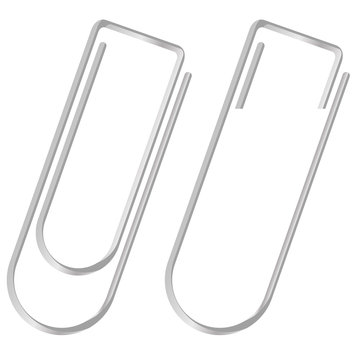 B&uuml;roklammern angeklemmt silber
