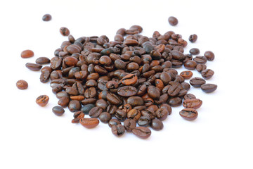 Coffee bean isolated on white background