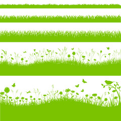 Vektor Blumenwiese Gras Grashalme Wiese - 48556830