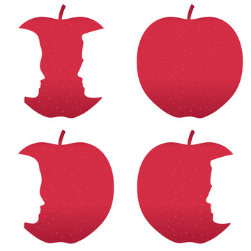 Red apple profile bites