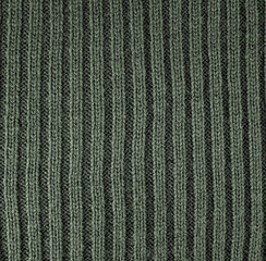 Green knitted wool background