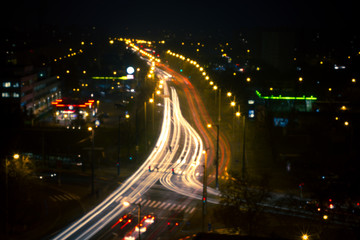 Fototapeta na wymiar piękne światło szlak na wsi drogowego