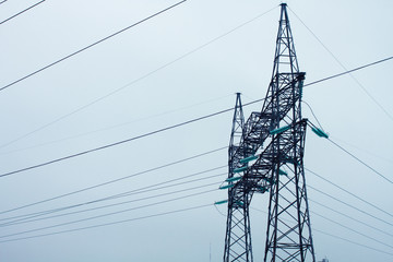 pylon and transmission power lines