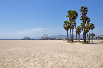 Santa Monica beach, California (USA) - obrazy, fototapety, plakaty