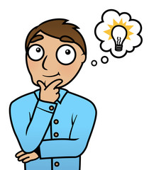 Business man with idea