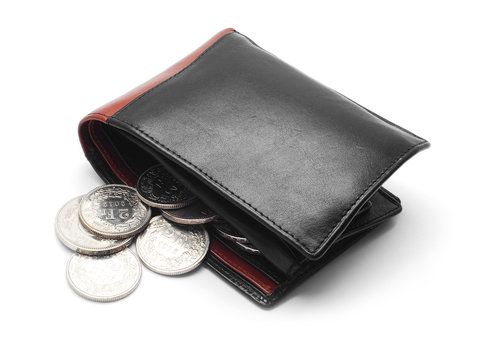 wallet with coins