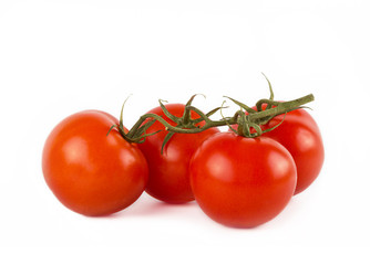 Tomato vegetables on white background