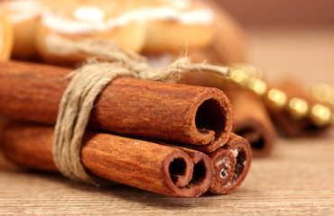 beautiful christmas background with spices