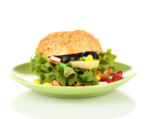 Conceptual image for nutritional care:assorted vitamins and
