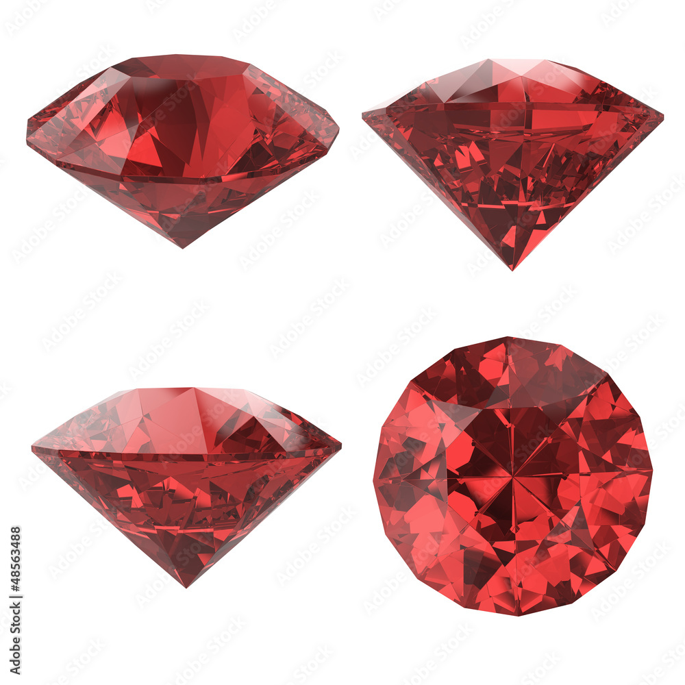 Poster rubines isolated with clipping path