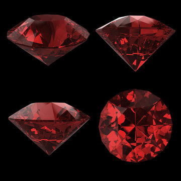 Rubines isolated with clipping path