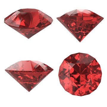 Rubines isolated with clipping path