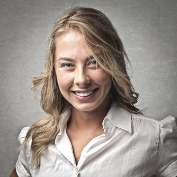 blonde woman portrait