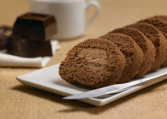 sweet food dessert, cake in setting minimal