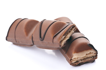 cookie bar, chocolate covered, halved