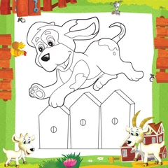 Photo sur Plexiglas Bricolage La planche à colorier - illustration pour les enfants