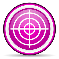 target violet glossy icon on white background