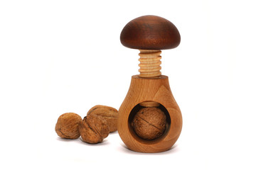 Walnut and nutcracker
