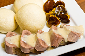Tongue with horseradish sauce