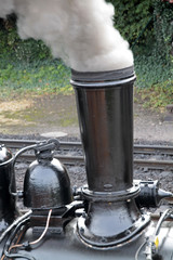 Detail einer Dampflokomotive