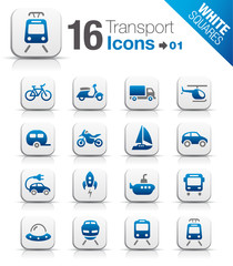 White Squares - Transportation icons