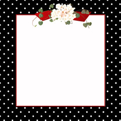 black polka dot frame © driftwood