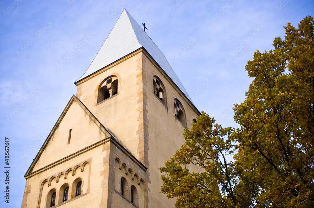 Poster tower of polish church