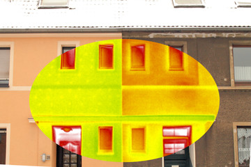Haus mit und ohne Dämmung