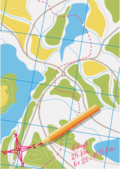Map of trip on the forests.