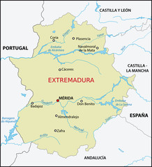 Extremadura map
