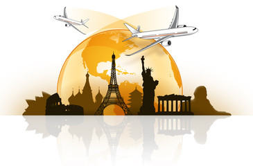 Viaggiare intorno al mondo in aereo © dunadicarta