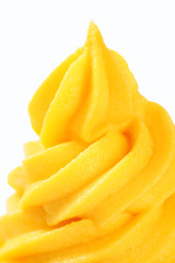 Swirl of yellow cream