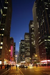Crédence de cuisine en verre imprimé New York New York de nuit