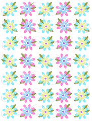 Blooming Petals on White