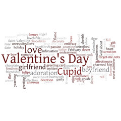 Valentine's Day word cloud concept