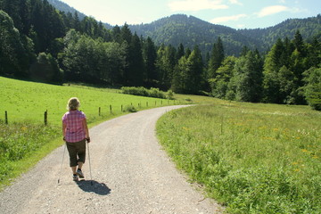 Walking in den Bergen