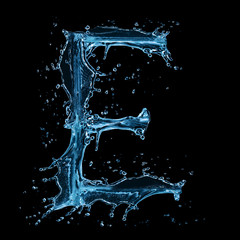  Water splashes letter 