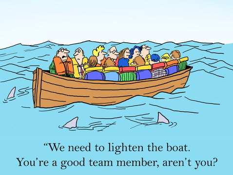 We need to lighten the boat.