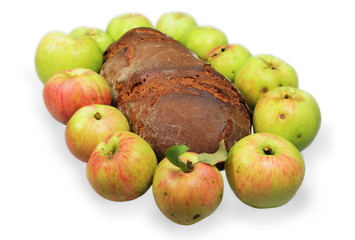 Brot und Äpfel