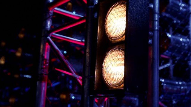 Dual lamps light show equipment work and illumination