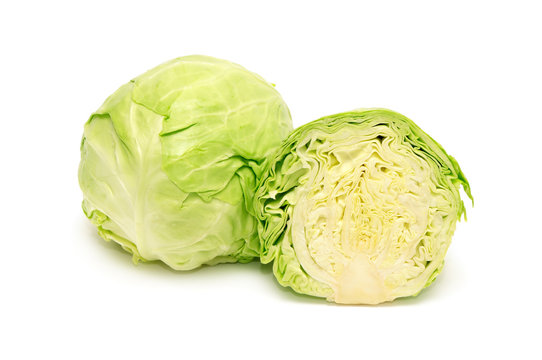 cabbage-head isolated on white background