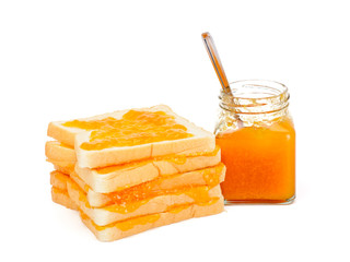 Bread with apricot jam