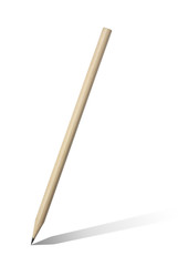 pencils with shadow on white background