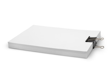 Stack white paper isolated