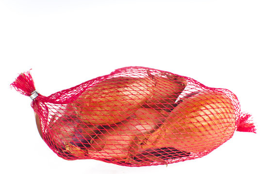 Net bag of shallots.