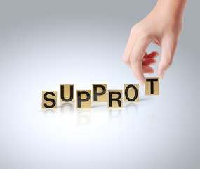 Hand and word Support