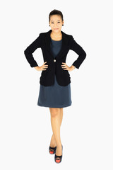 Standing Young Business Woman